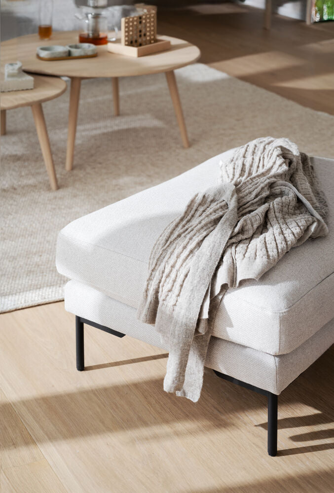 CORWIN Pouf Rita #1 hellbeige 84x64x45cm - ZEN ZONE Furniture