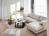 CORWIN Pouf Rita #1 hellbeige 84x64x45cm - ZEN ZONE Furniture