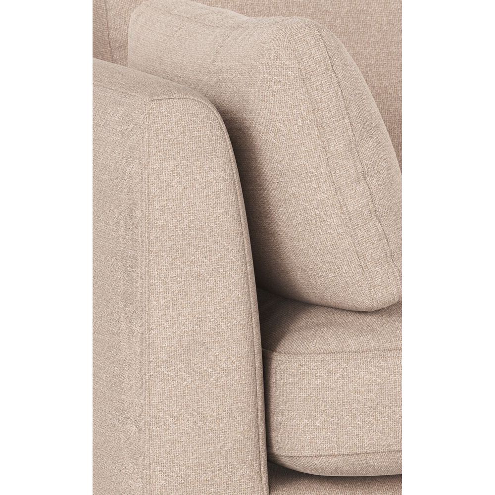 CORWIN 3-Sitzer-Sofa Chaise Longue Rechts Hellbeige/Schwarz 270x160x83cm - ZEN ZONE Furniture