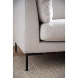 CORWIN 3-Sitzer-Sofa Chaise Longue Rechts Hellbeige/Schwarz 270x160x83cm - ZEN ZONE Furniture