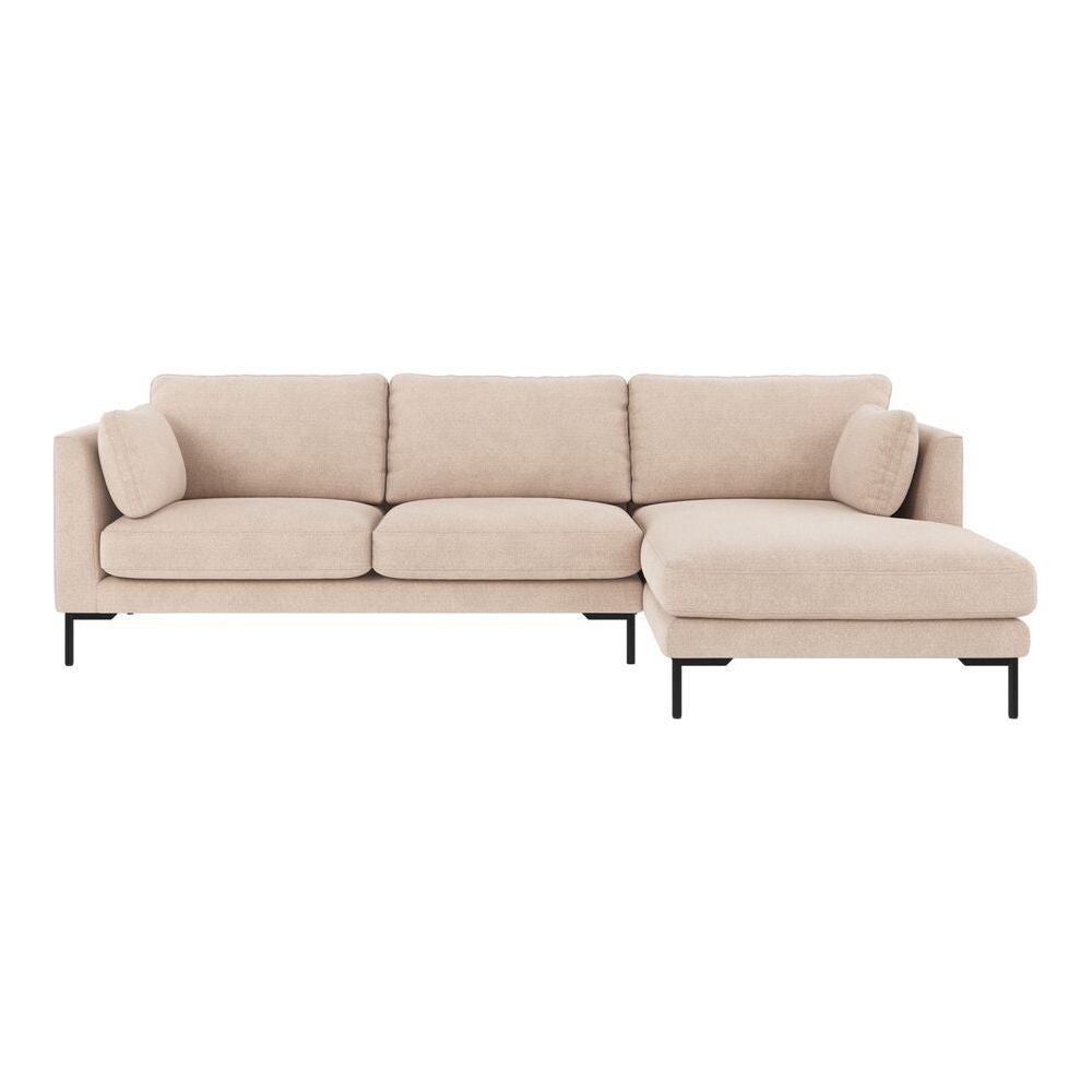 CORWIN 3-Sitzer-Sofa Chaise Longue Rechts Hellbeige/Schwarz 270x160x83cm - ZEN ZONE Furniture