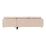 CORWIN 3-Sitzer-Sofa Chaise Longue Rechts Hellbeige/Schwarz 270x160x83cm - ZEN ZONE Furniture