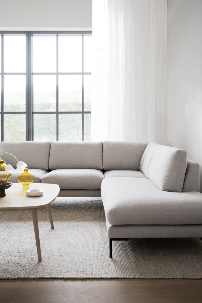 CORWIN 5-Sitzer Ecksofa Rechts Rita #1 hellbeige 266x226x83cm - ZEN ZONE Furniture
