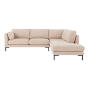 CORWIN 5-Sitzer Ecksofa Rechts Rita #1 hellbeige 266x226x83cm - ZEN ZONE Furniture