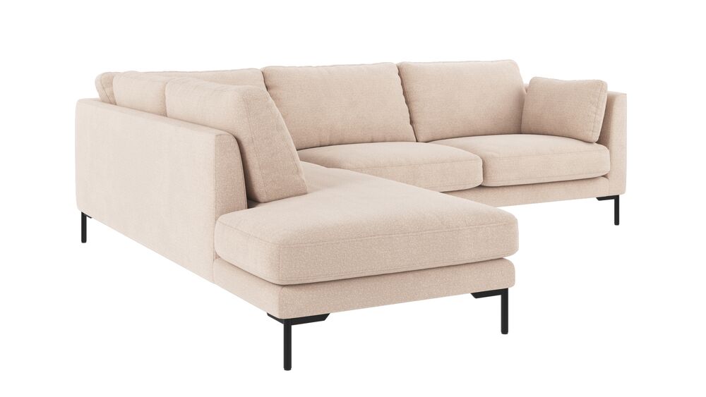 CORWIN 5-Sitzer Ecksofa Links Rita #1 hellbeige 266x226x83cm - ZEN ZONE Furniture
