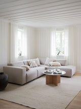 BROOKSVILLE Couchtisch Rund Marmor Weiß/weiß pigmentiert 90x90x42cm - ZEN ZONE Furniture