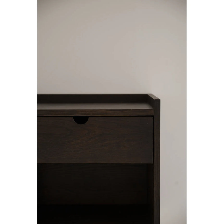 HILLMOND Nachttisch aus Eichenfurnier in Braun, 40x27x36 cm - ZEN ZONE Furniture