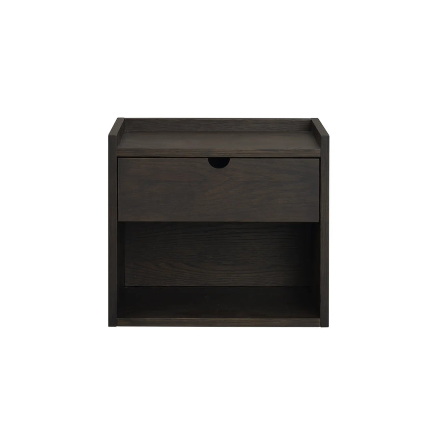 HILLMOND Nachttisch aus Eichenfurnier in Braun, 40x27x36 cm - ZEN ZONE Furniture