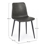 Stuhl Kyra PU Anthrazit Vintage - ZEN ZONE