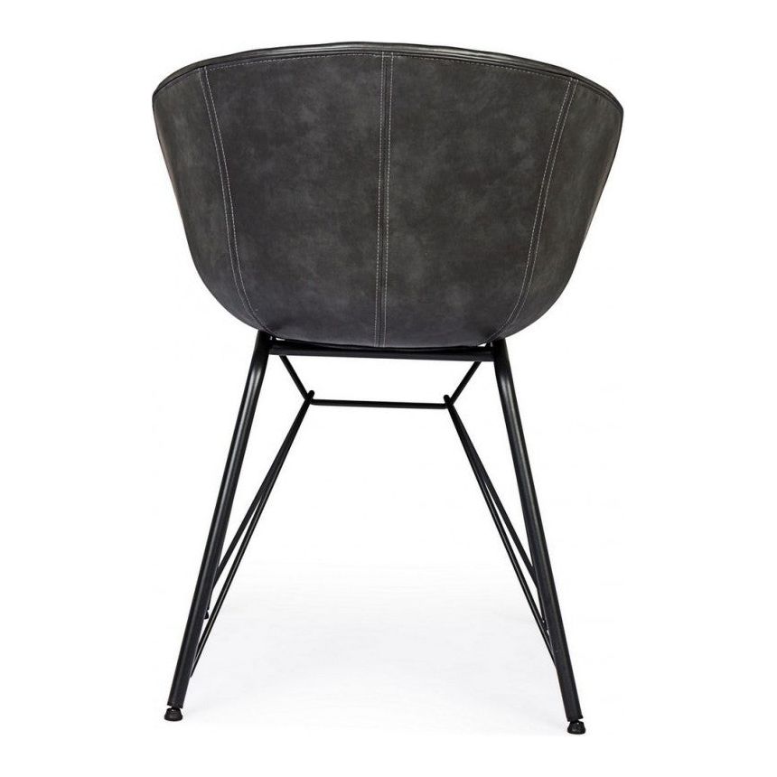 Stuhl Warhol PU Anthrazit Vintage - ZEN ZONE