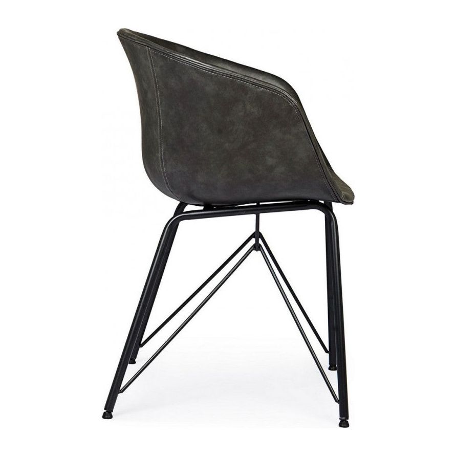 Stuhl Warhol PU Anthrazit Vintage - ZEN ZONE