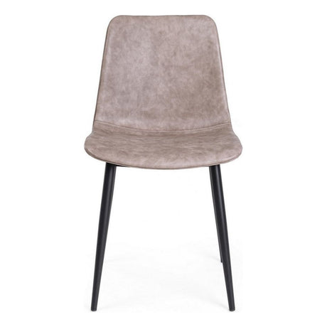 Stuhl Kyra PU Vintage Beige Gestell Schwarz - ZEN ZONE