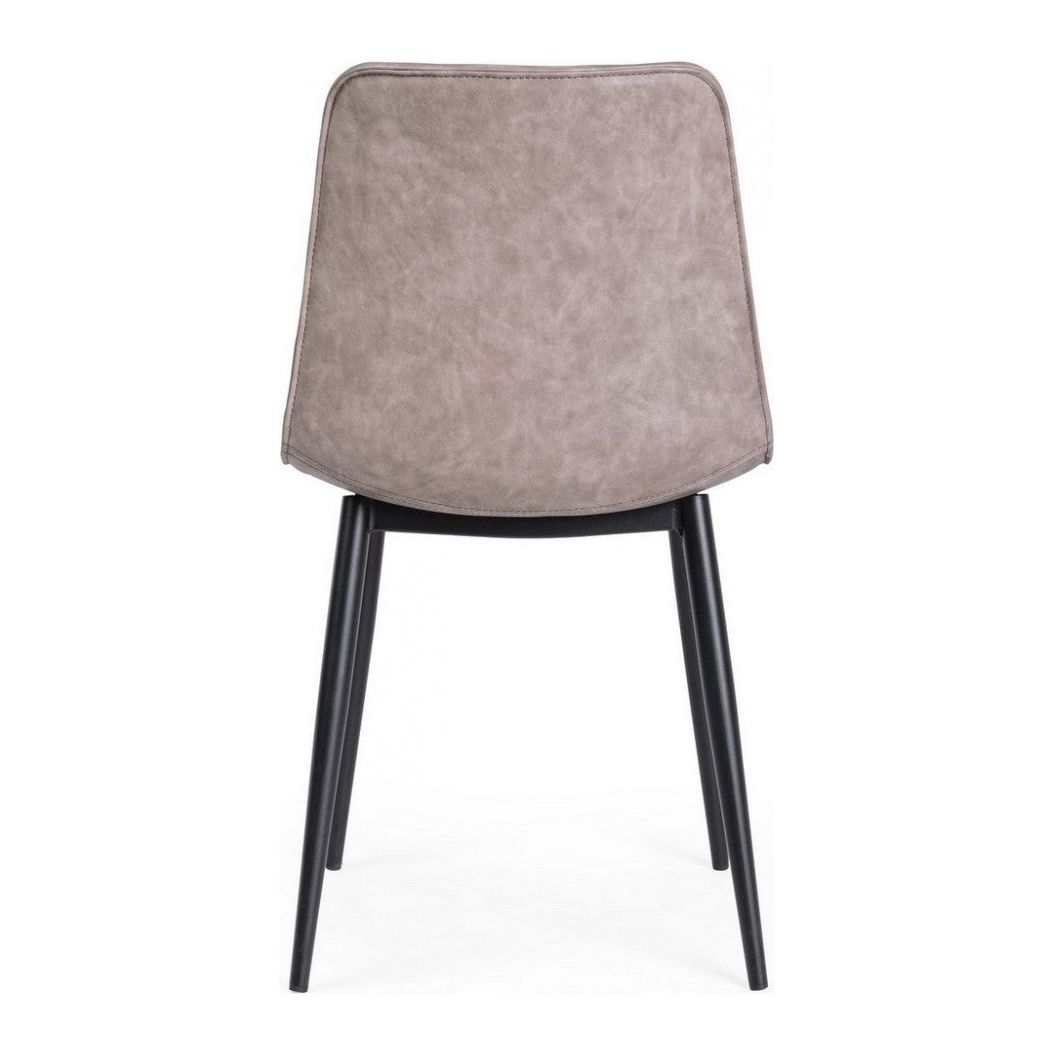 Stuhl Kyra PU Vintage Beige Gestell Schwarz - ZEN ZONE