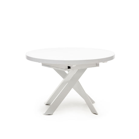 Vashti Ausziehtisch Weiss Ø 120 x 120 oder 160 cm - ZEN ZONE Furniture