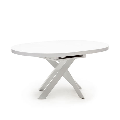 Vashti Ausziehtisch Weiss Ø 120 x 120 oder 160 cm - ZEN ZONE