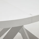 Vashti Ausziehtisch Weiss Ø 120 x 120 oder 160 cm - ZEN ZONE