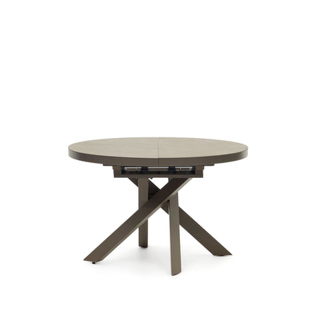 Vashti Ausziehtisch Braun Ø 120 x 120 oder 160 cm - ZEN ZONE Furniture