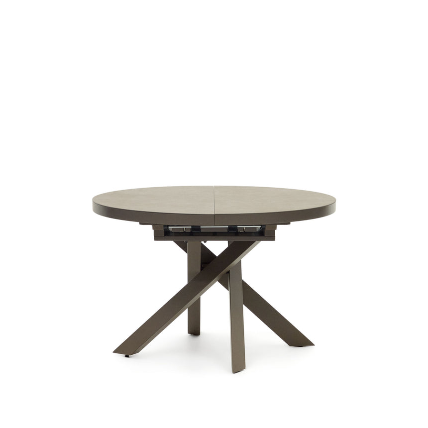 Vashti Ausziehtisch Braun Ø 120 x 120 oder 160 cm - ZEN ZONE Furniture
