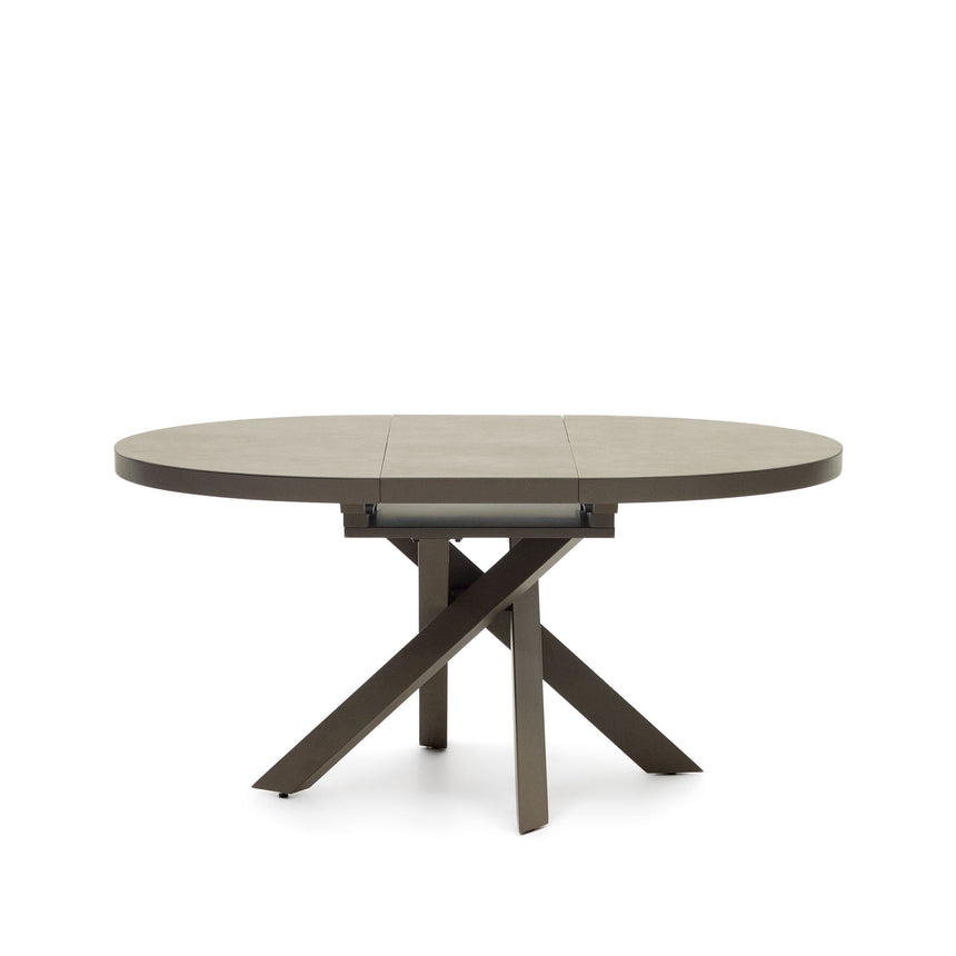 Vashti Ausziehtisch Braun Ø 120 x 120 oder 160 cm - ZEN ZONE Furniture