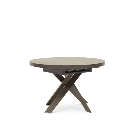 Vashti Ausziehtisch Braun Ø 120 x 120 oder 160 cm - ZEN ZONE Furniture