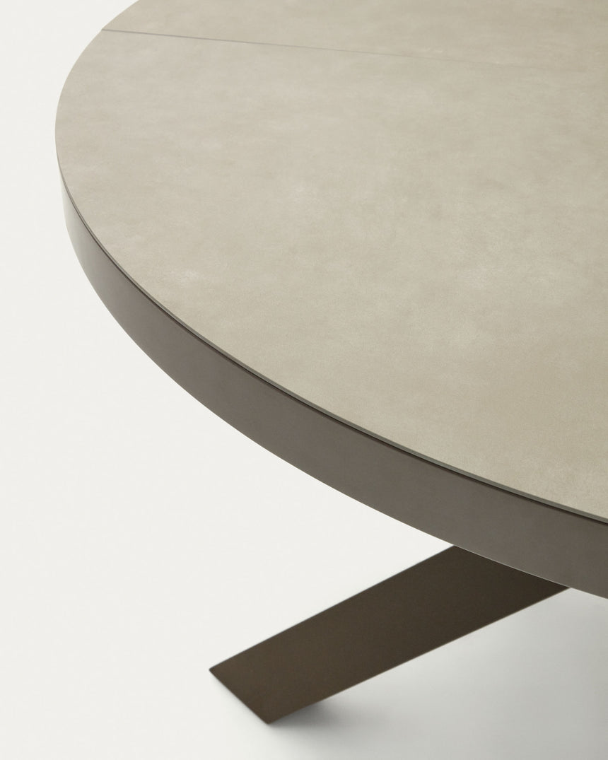 Vashti Ausziehtisch Braun Ø 120 x 120 oder 160 cm - ZEN ZONE Furniture
