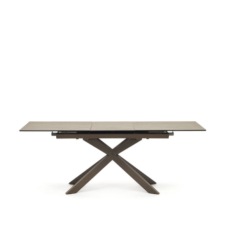 Atminda Ausziehtisch Braun 160 (210) x 90 cm Feinsteinzeugplatte - ZEN ZONE Furniture