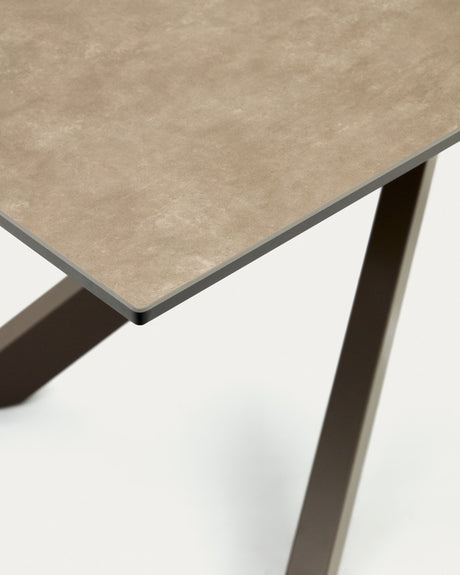 Atminda Ausziehtisch Braun 160 (210) x 90 cm Feinsteinzeugplatte - ZEN ZONE Furniture