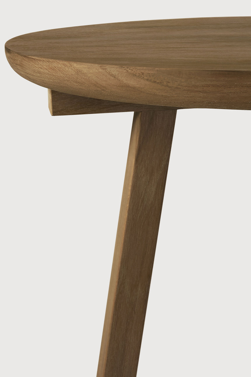 Tripod Beistelltisch - Teak - rund - 46 x 46 x 56 cm - ZEN ZONE Furniture
