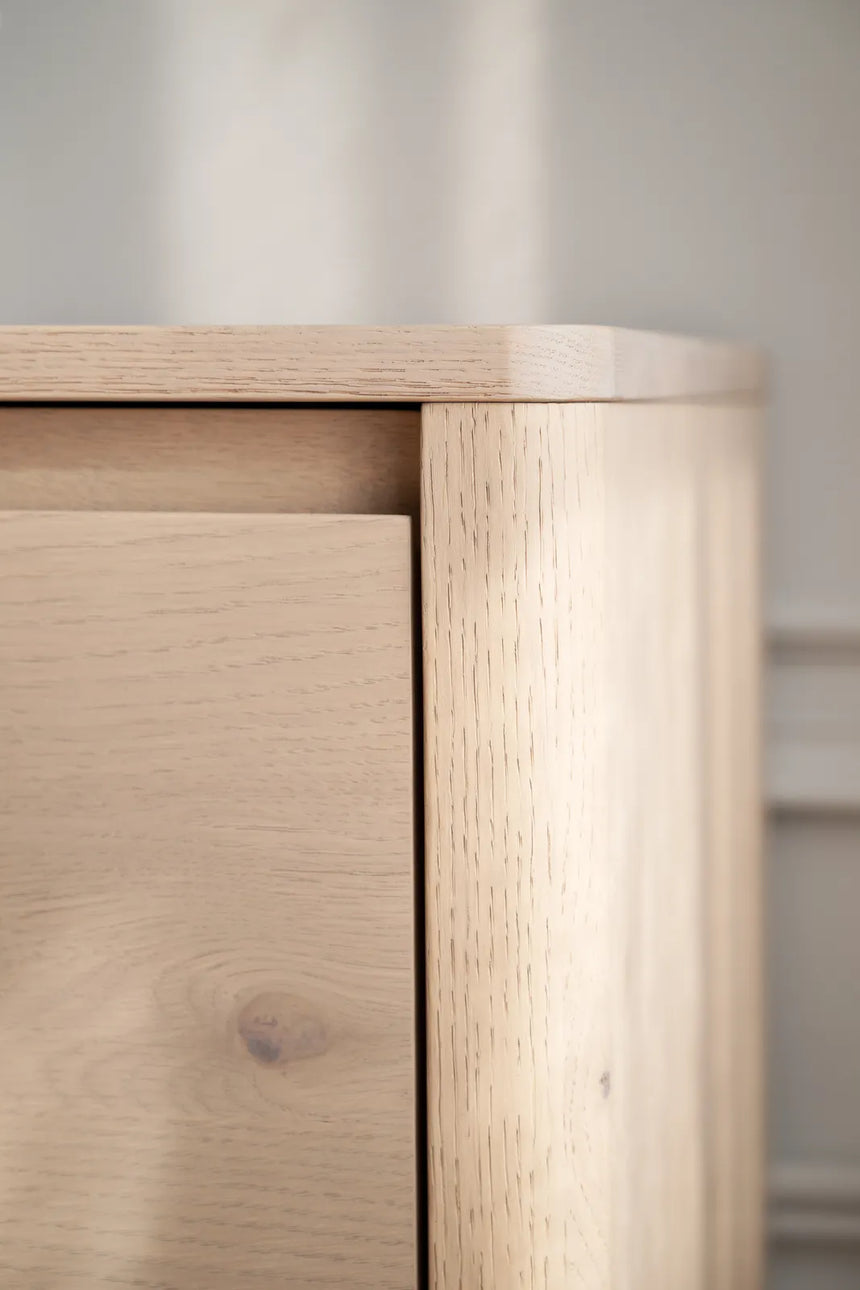 MELSTONE Sideboard aus Eiche Weiß pigmentiert 40x180x70cm - ZEN ZONE Furniture