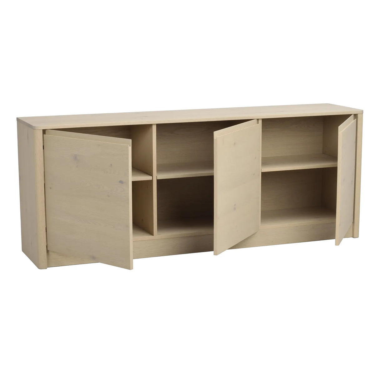 Buffet MELSTONE en chêne pigmenté blanc 40x180x70cm