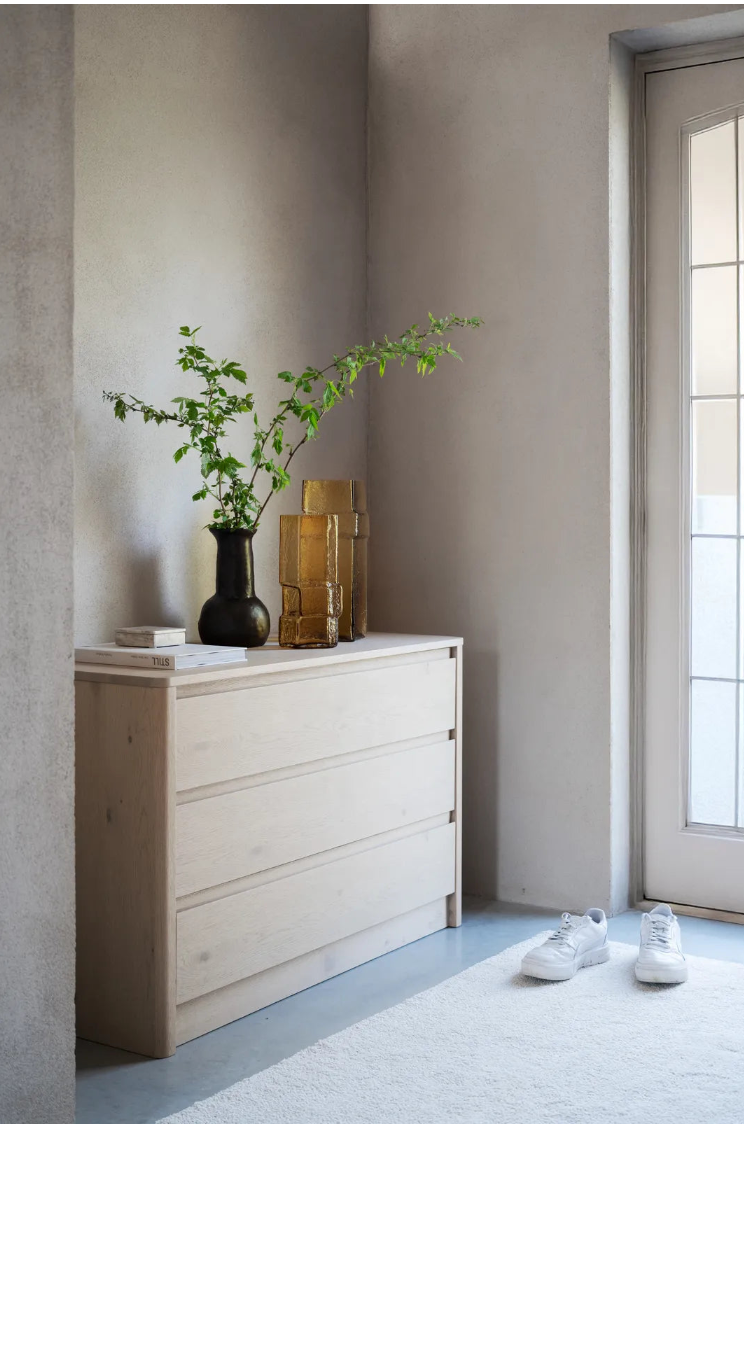 MELSTONE Kommode Weiß pigmentiert 110x45x70cm