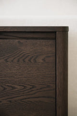 Buffet MELSTONE en chêne brun 40x180x50cm