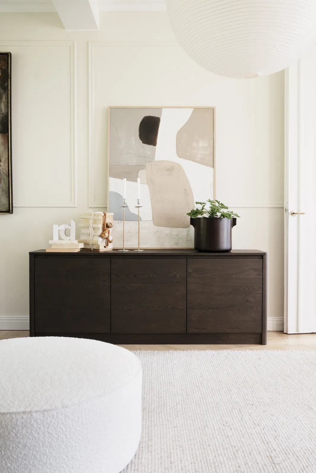 Buffet MELSTONE en chêne brun 40x180x70cm