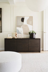 Buffet MELSTONE en chêne brun 40x180x70cm