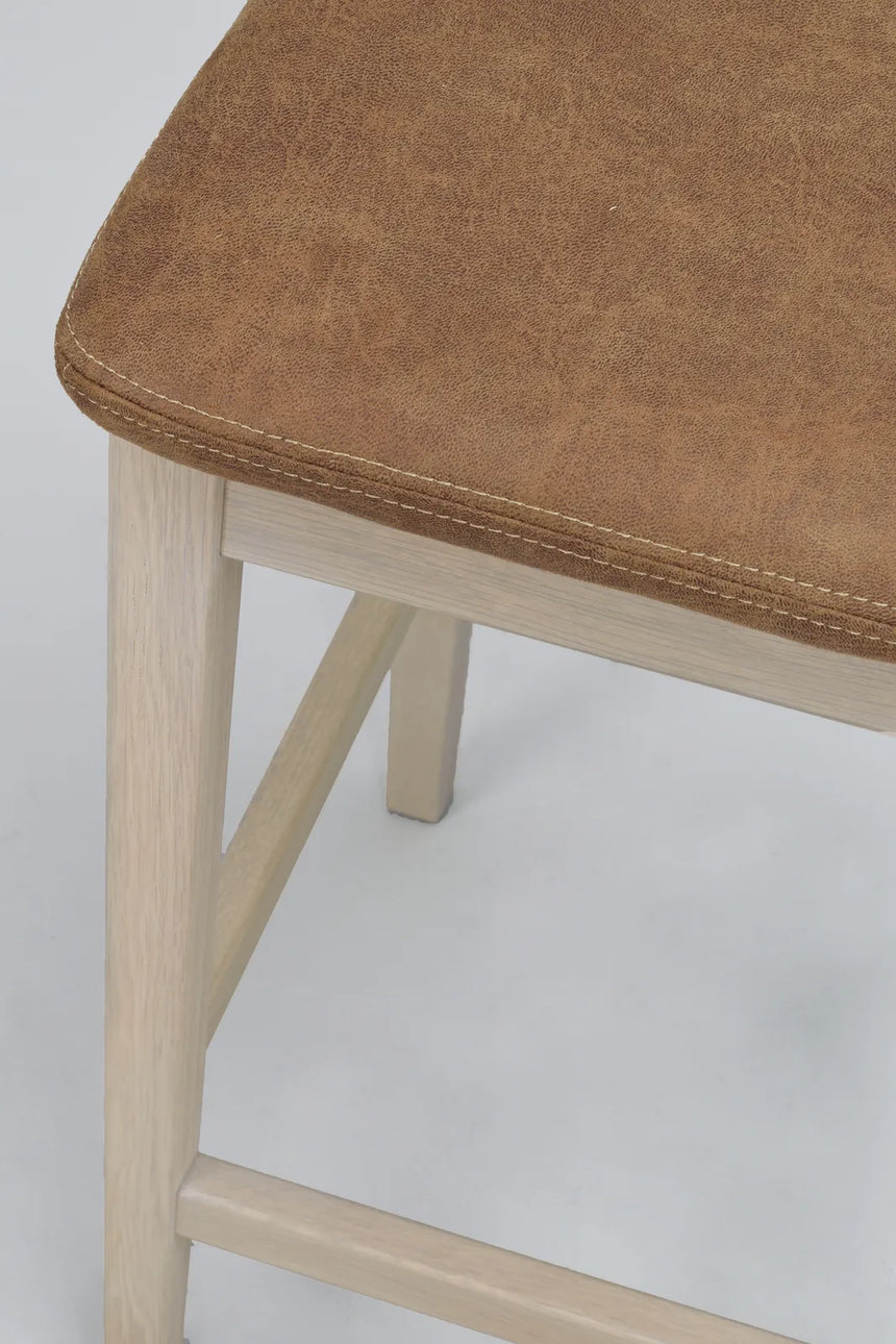 LIVERMORE Hocker aus Eiche Braun/weiß pigmentiert 40x40x68cm - ZEN ZONE Furniture