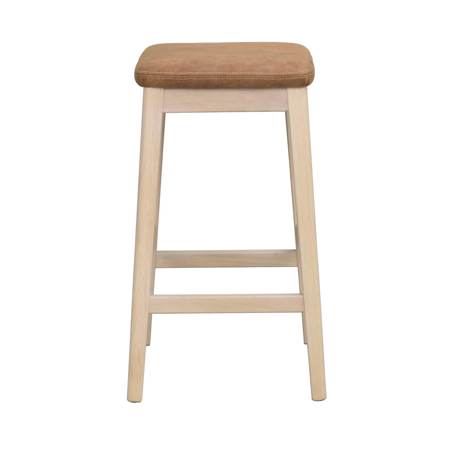 LIVERMORE Hocker aus Eiche Braun/weiß pigmentiert 40x40x68cm - ZEN ZONE Furniture
