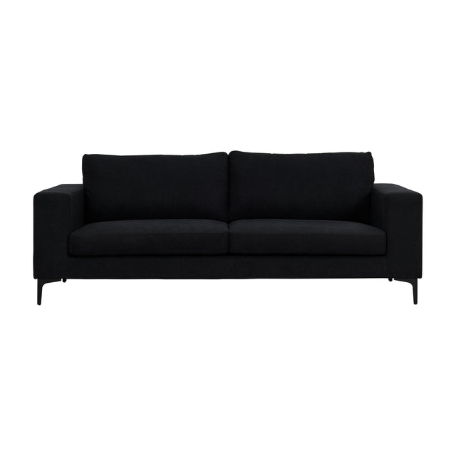 Bolero Sofa - 3-Sitzer - Schwarzer Stoff - Schwarze Beine - ZEN ZONE Furniture