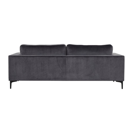 Bolero Sofa - 3-Sitzer - Dunkelgrauer Samt - Schwarze Beine - ZEN ZONE Furniture