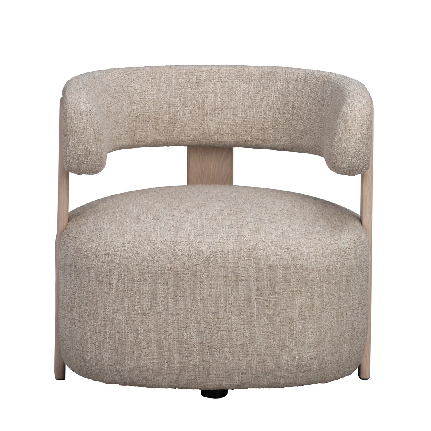 JENISON Loungesessel aus Eiche und Stoff in verschiedenen Farben, 74x74x69 cm - ZEN ZONE Furniture