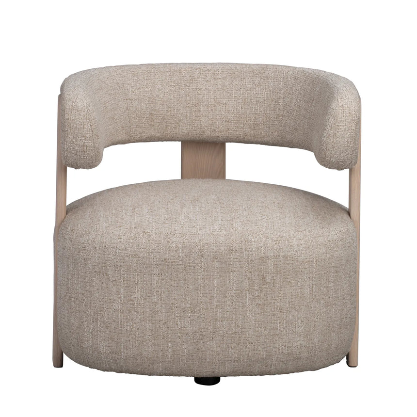 JENISON Loungesessel aus Eiche und Stoff in verschiedenen Farben, 74x74x69 cm - ZEN ZONE Furniture