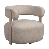 JENISON Loungesessel aus Eiche und Stoff in verschiedenen Farben, 74x74x69 cm - ZEN ZONE Furniture