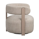 JENISON Loungesessel aus Eiche und Stoff in verschiedenen Farben, 74x74x69 cm - ZEN ZONE Furniture