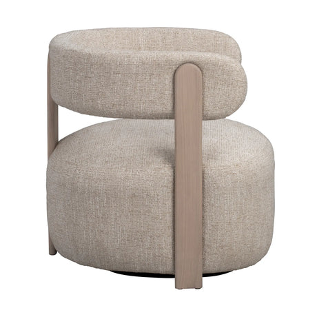 JENISON Loungesessel aus Eiche und Stoff in verschiedenen Farben, 74x74x69 cm - ZEN ZONE Furniture