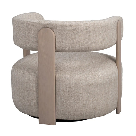 JENISON Loungesessel aus Eiche und Stoff in verschiedenen Farben, 74x74x69 cm - ZEN ZONE Furniture