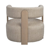 JENISON Loungesessel aus Eiche und Stoff in verschiedenen Farben, 74x74x69 cm - ZEN ZONE Furniture