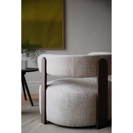 JENISON Loungesessel aus Eiche und Stoff in verschiedenen Farben, 74x74x69 cm - ZEN ZONE Furniture