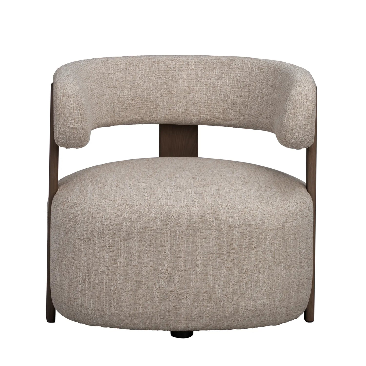JENISON Loungesessel aus Eiche und Stoff in verschiedenen Farben, 74x74x69 cm - ZEN ZONE Furniture