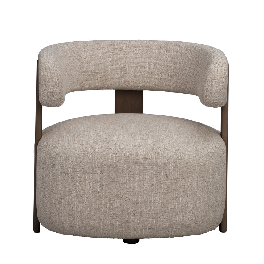 JENISON Loungesessel aus Eiche und Stoff in verschiedenen Farben, 74x74x69 cm - ZEN ZONE Furniture
