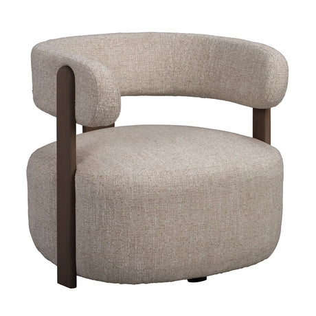 JENISON Loungesessel aus Eiche und Stoff in verschiedenen Farben, 74x74x69 cm - ZEN ZONE Furniture