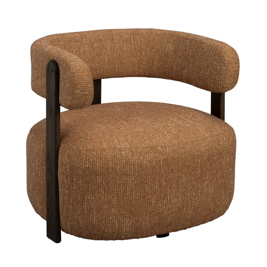 JENISON Loungesessel aus Eiche und Stoff in verschiedenen Farben, 74x74x69 cm - ZEN ZONE Furniture
